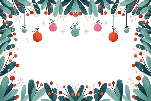 Watercolor christmas background