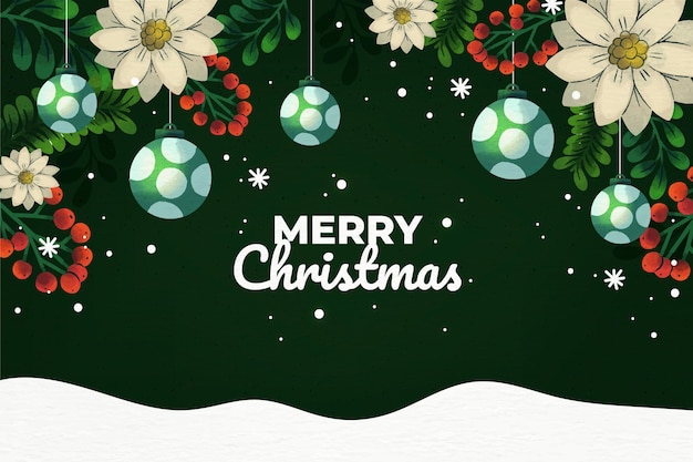 Watercolor christmas background