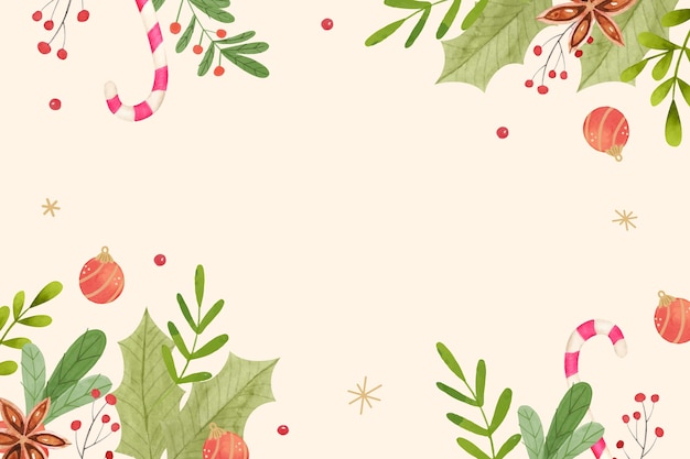 Watercolor christmas background