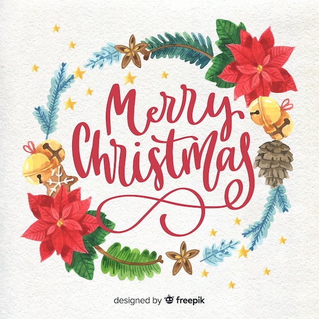 Watercolor Christmas Background