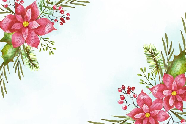 Watercolor christmas background