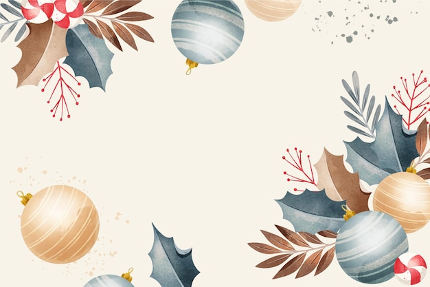 Free Vector watercolor christmas background