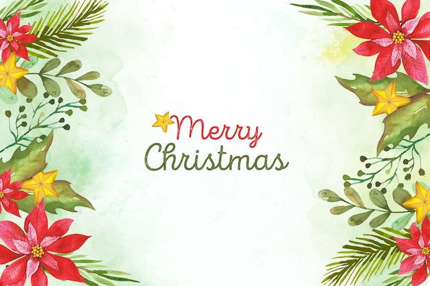 Watercolor christmas background