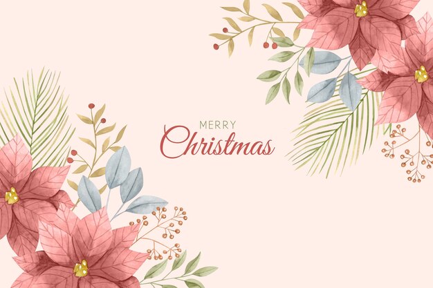 Watercolor christmas background