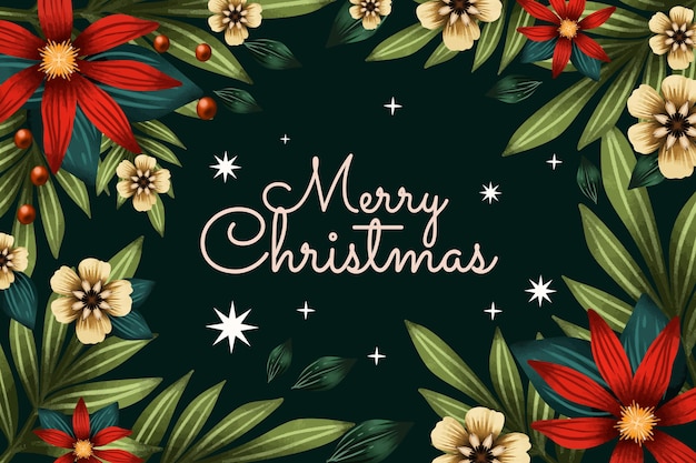 Watercolor christmas background