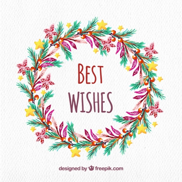 Free Vector watercolor christmas greeting background