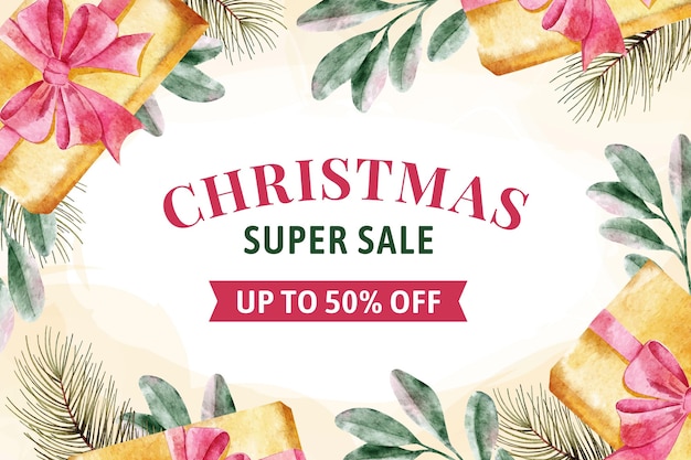 Watercolor christmas sale