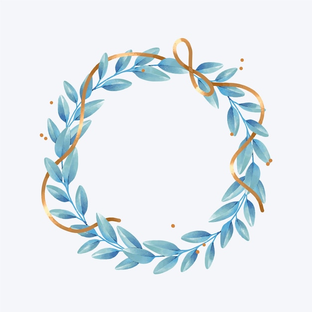 Watercolor christmas wreath