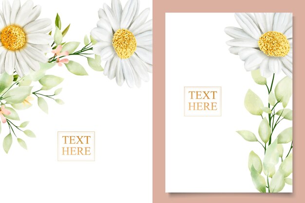 Watercolor Chrysanthemum Wedding Card set