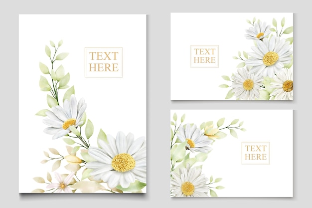 Watercolor Chrysanthemum Wedding Card set