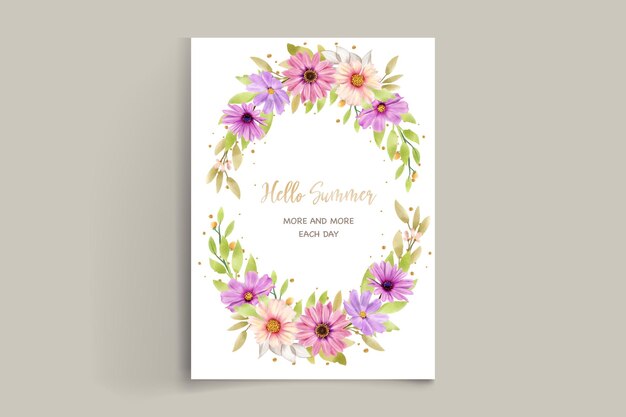 WATERCOLOR CHRYSANTHEMUM WEDDING invitation card