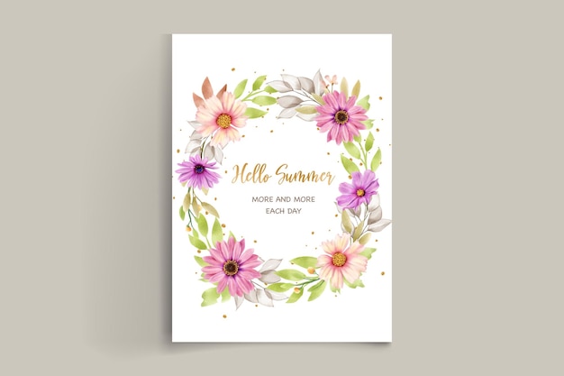 WATERCOLOR CHRYSANTHEMUM WEDDING invitation card