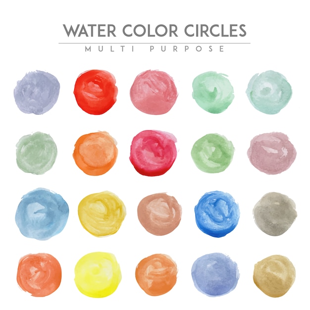 Watercolor circles collecti