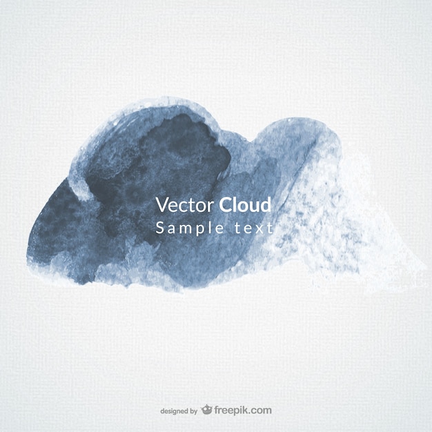 Free Vector watercolor cloud vector