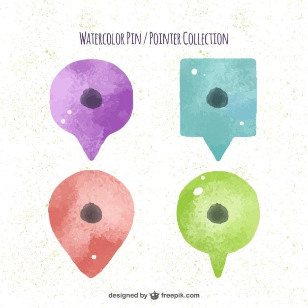 Free Vector watercolor collection of pointers