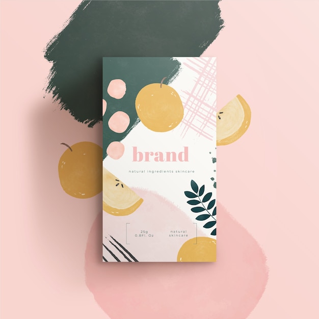 Watercolor cosmetic label design