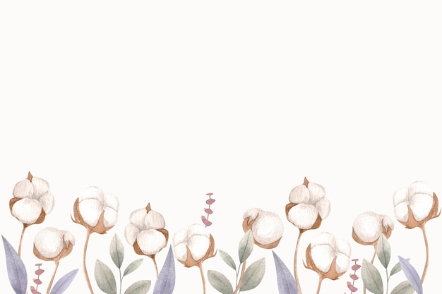 Free Vector watercolor cotton background illustration