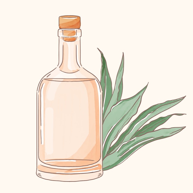 Watercolor delicious mezcal illustration