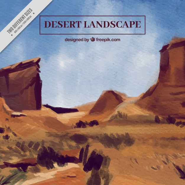 Watercolor desert background