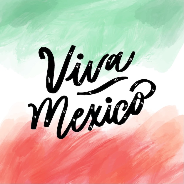 Watercolor design mexico's independence