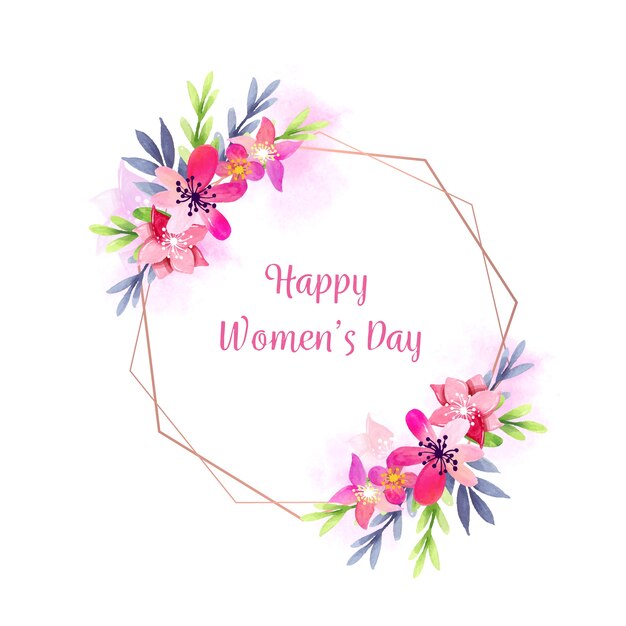 Watercolor design for womens day event