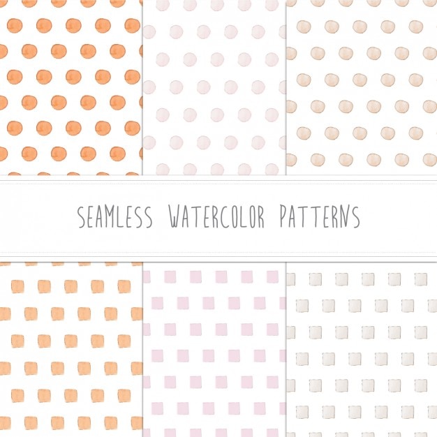 Free vector watercolor dots patterns design