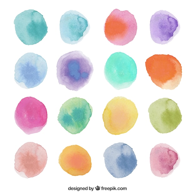 Watercolor dots