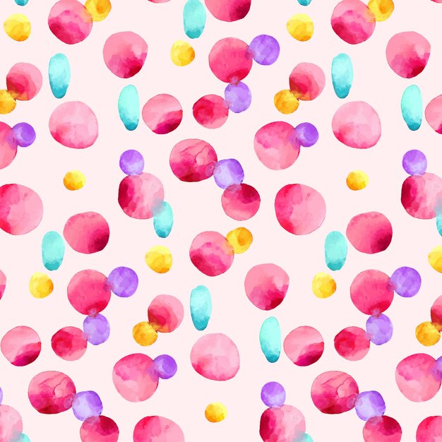 Watercolor dotty pattern