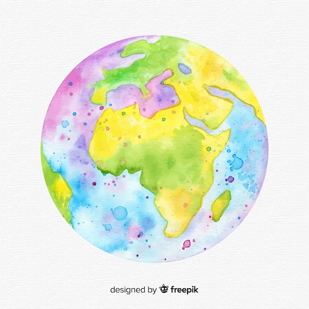 Watercolor earth background