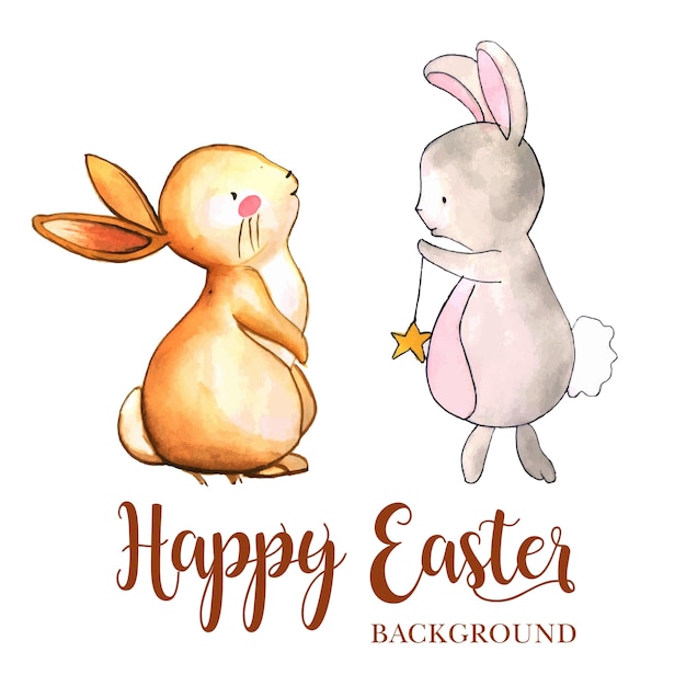 Watercolor Easter Background