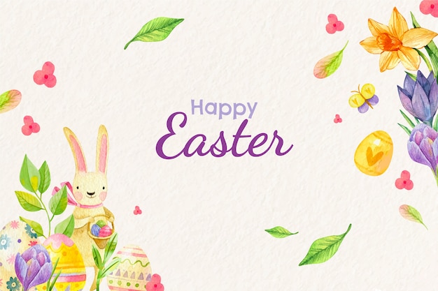 Watercolor easter background