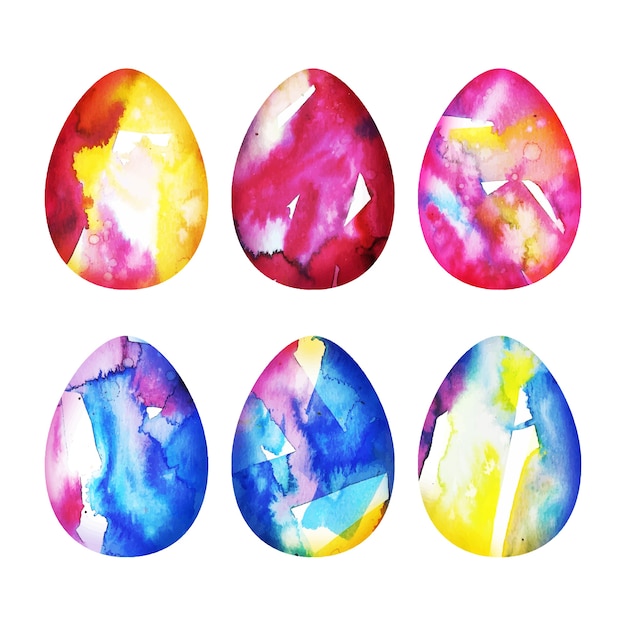 Watercolor easter day egg pack