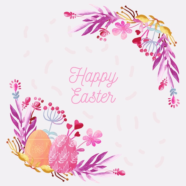 Free vector watercolor easter illustration