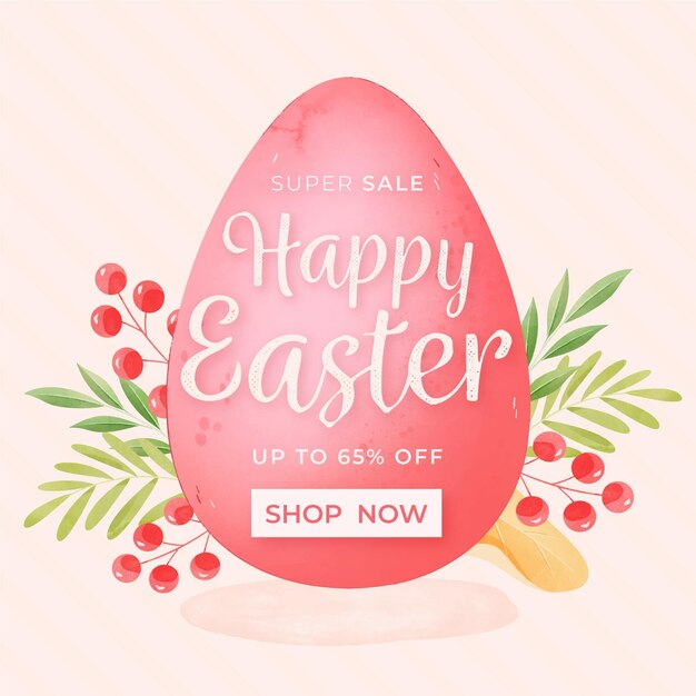 Watercolor easter sale illustration