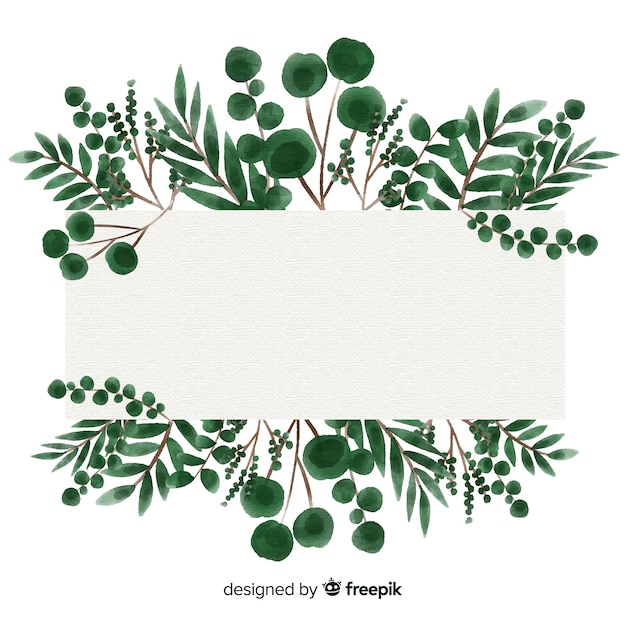 Free Vector watercolor eucalyptus leaves background