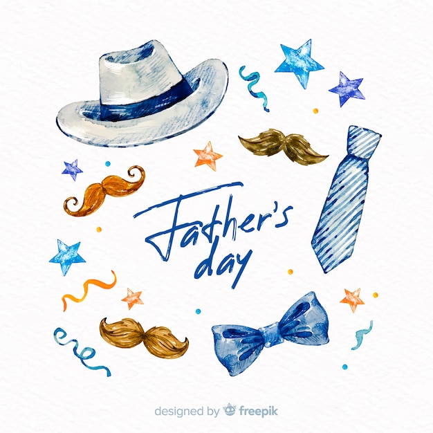 Watercolor father's day background