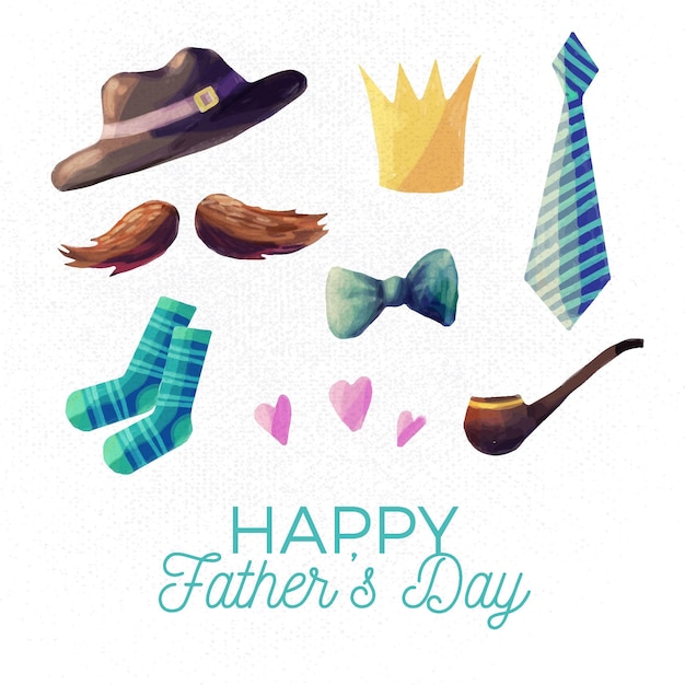 Free Vector watercolor father's day concept