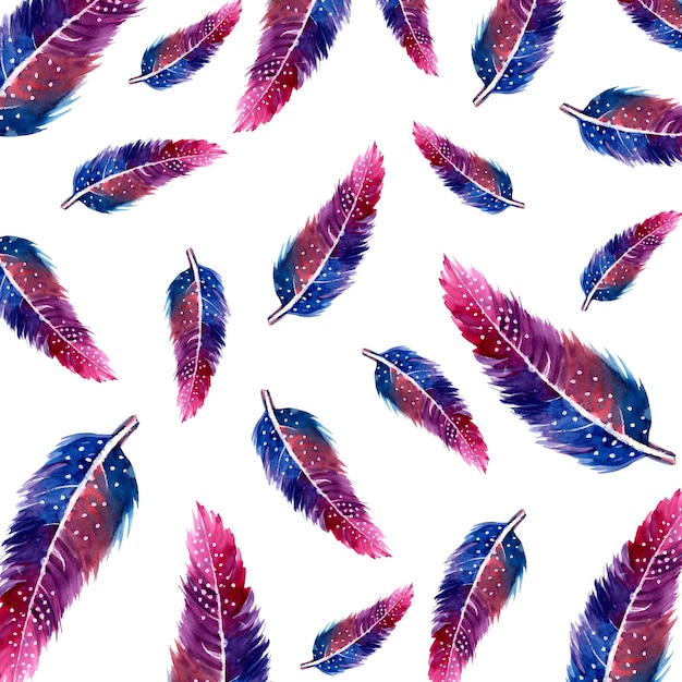 Free Vector  watercolor feathers  background  