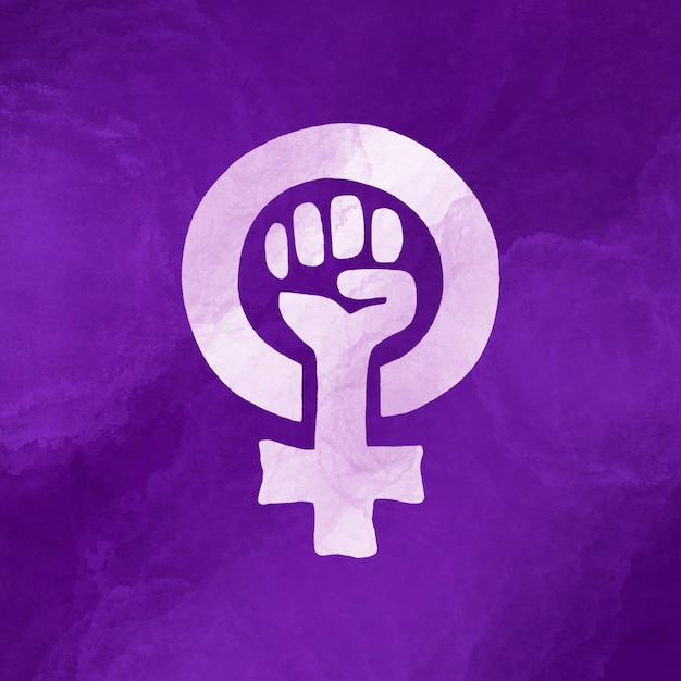 Free Vector watercolor feminist flag