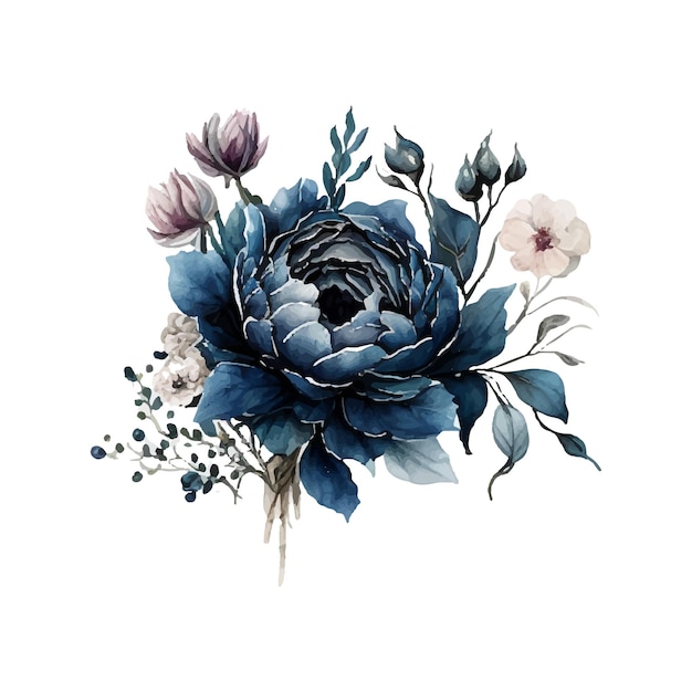 Free Vector watercolor floral arrangement collection generative ai