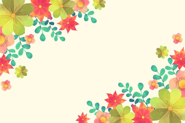 Watercolor floral background concept