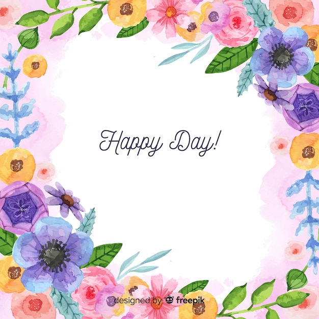 Free Vector watercolor floral background