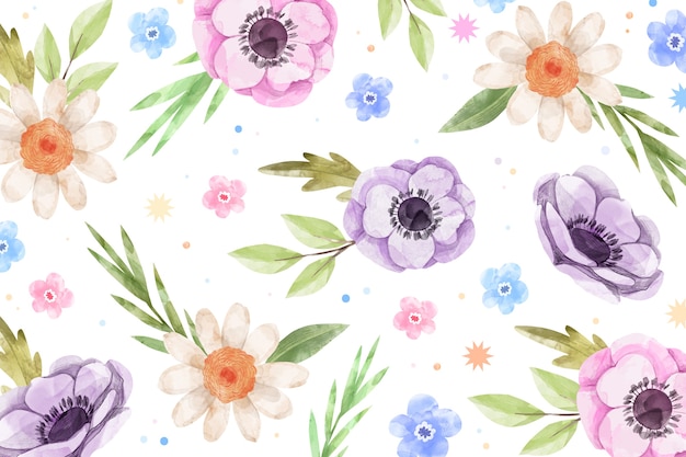 Watercolor floral background