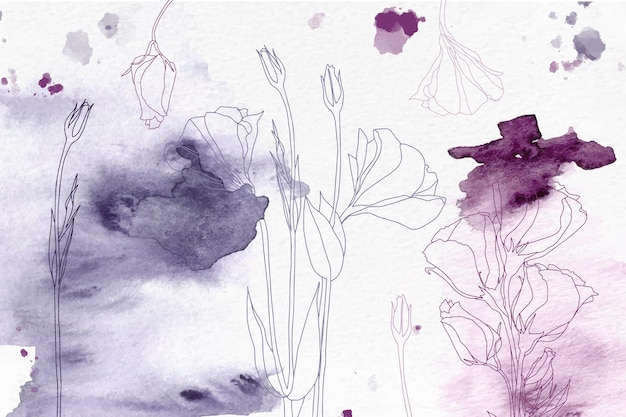 Free vector watercolor floral background