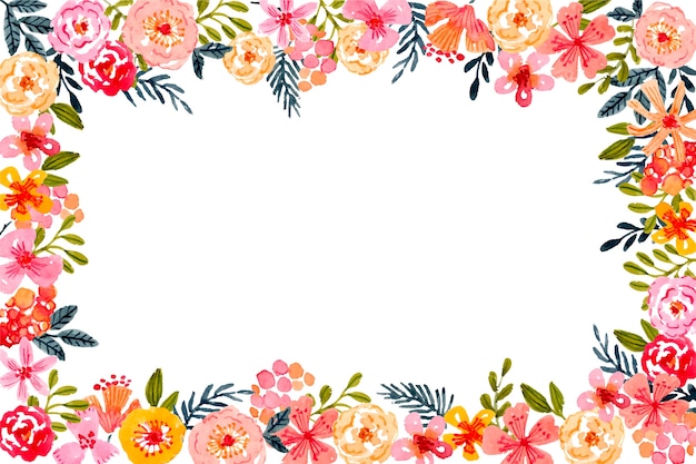 Free vector watercolor floral background