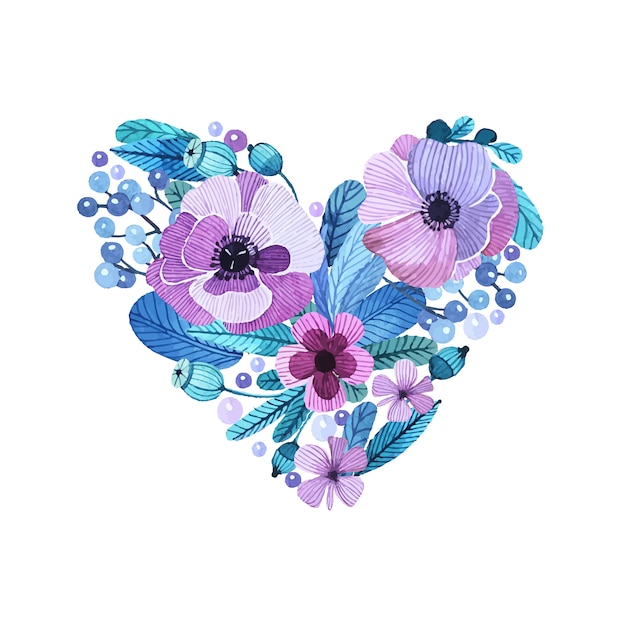 Free vector watercolor floral design