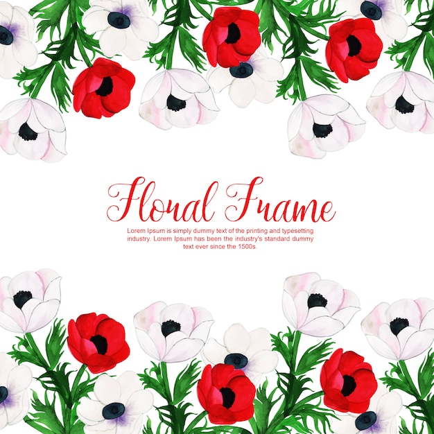 Free Vector watercolor floral frame multi-purpose background