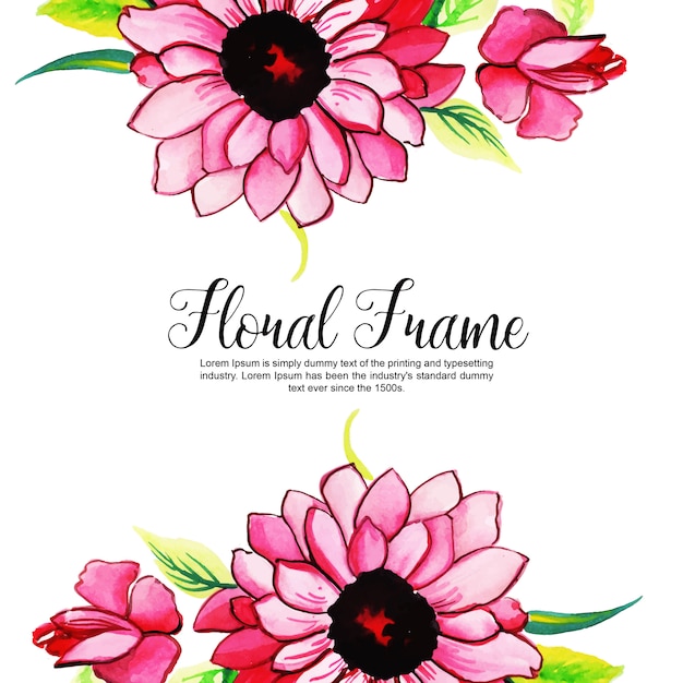 Free Vector watercolor floral frame multi-purpose background