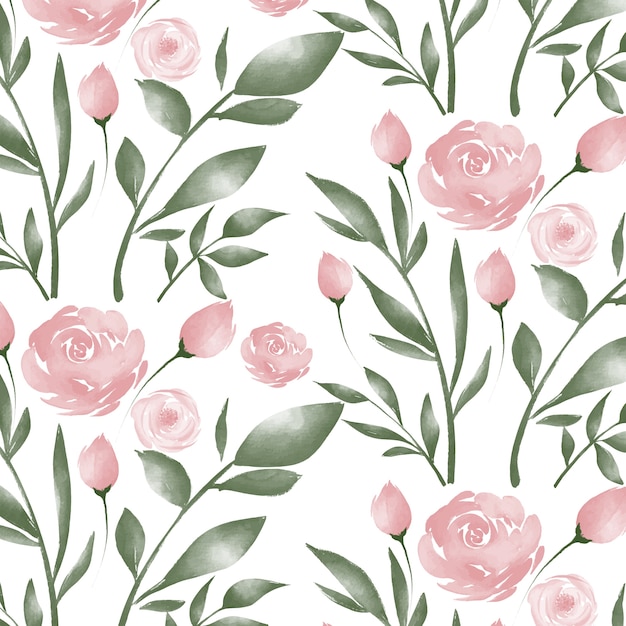 Free vector watercolor floral pattern design