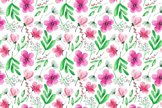 Watercolor floral pattern design